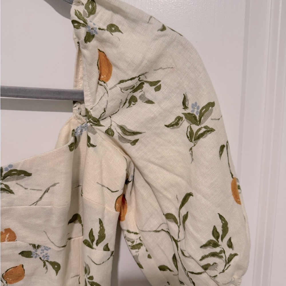 NWOT Reformation Belgium Linen Maxi Dress in Citron - Picture 5 of 8